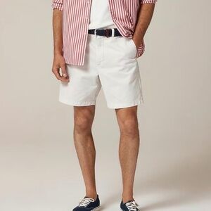 J Crew Sailcloth Beige Chino Shorts Size 34